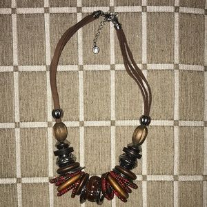 Women’s wooden and beaded necklace